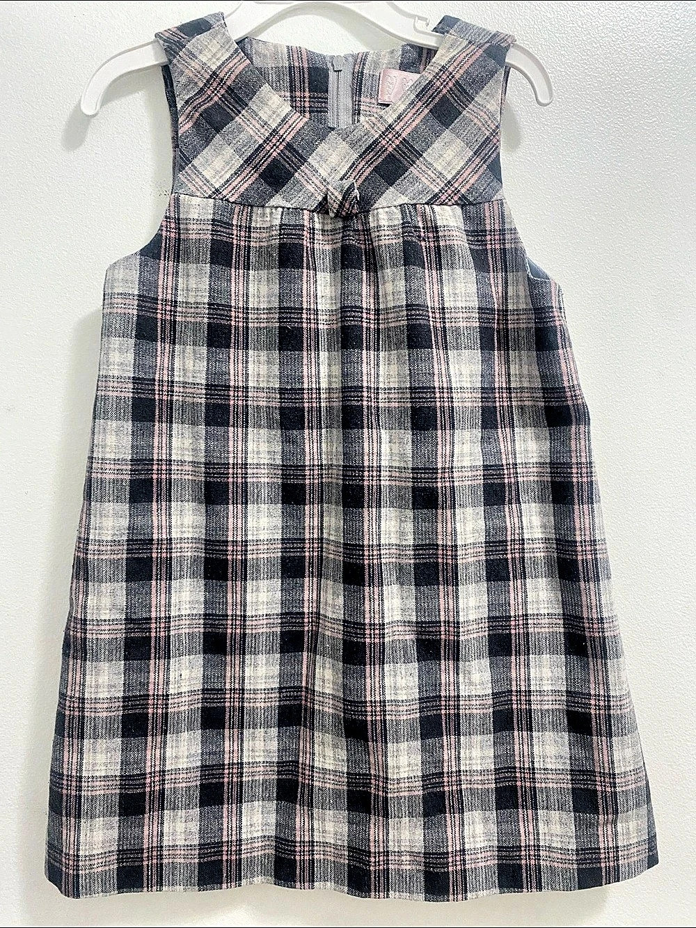 Plaid Sleeveless Dress Size 4T Like New